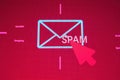 Pixel cursor, icon - direct spam visual Royalty Free Stock Photo